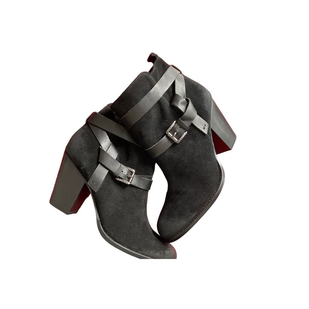 NWT Ivanka Trump black Suede booties. Size 9